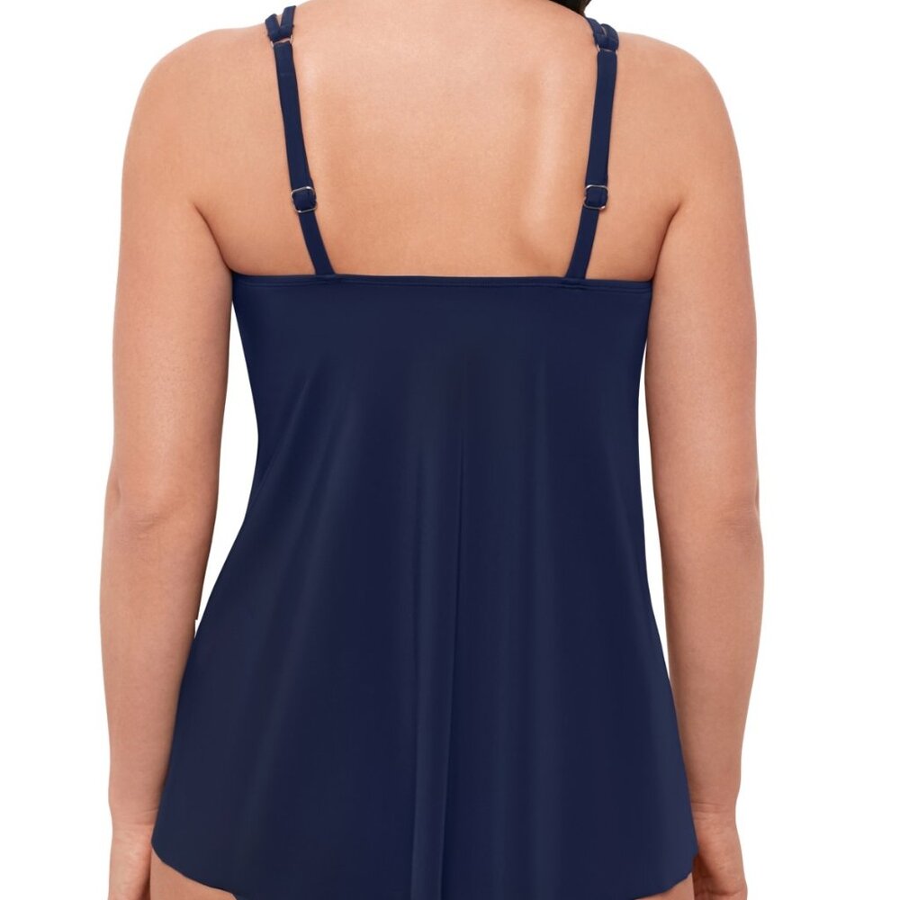 Swim Solutions Midnight Princess High-Low Tankini Top - Picture 10 of 10